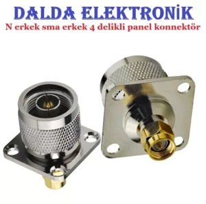 N Erkek Sma Erkek 4 Delikli Panel Konnektör