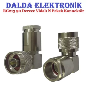 RG213 90 Derece Vidalı N Erkek Konnektör