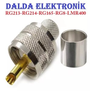 Rg213 Uhf Pl259 Erkek Sikmali Konnektör