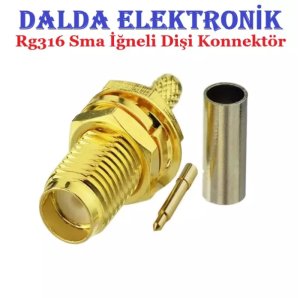 Rg316 Sma İğneli Dişi Sıkmalı Konnektör