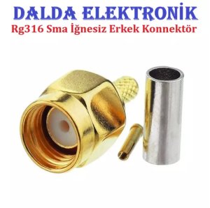 Rg316 Sma İğnesiz Erkek Sıkmalı Konnektör