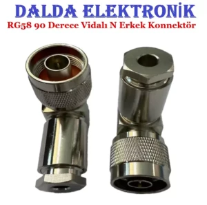 RG58 90 Derece Vidalı N Erkek Konnektör