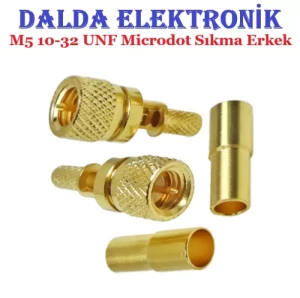 Rg58 M5 10-32 Unf Microdot Sıkma Erkek