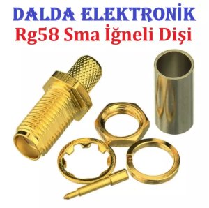 RG58 Sma İğneli Dişi Konnektör