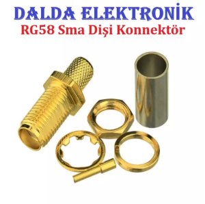 RG58 Sma İğnesiz Dişi Konnektör