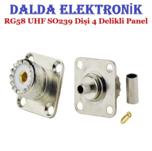 RG58 Uhf SO239 Dişi 4 Delikli Panel Konnektör