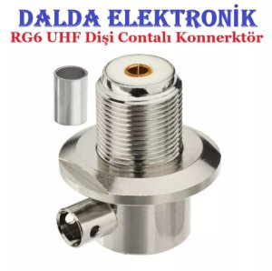 Rg6 Uhf Dişi Contalı Konnektör