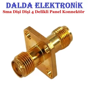 Sma Dişi Dişi 4 Delikli Panel Konnektör