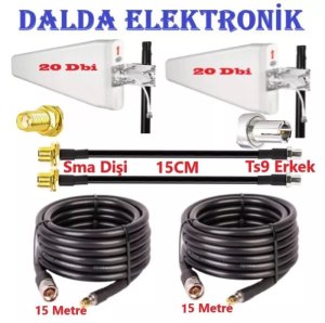 SuperBox Modem Anten 15+15 Toplam 30M Kablo