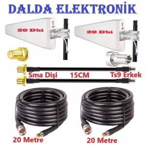 SuperBox Modem Anten 20+20 Toplam 40M Kablo