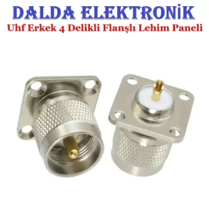 Uhf Erkek 4 Delikli Flanşlı Lehim Paneli