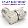 UHF PL-259 Erkek UHF SO239 Dişi Konnektör