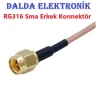 RG316 N Dişi Sıkmalı Sma Erkek Konnektör