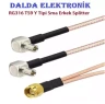 RG316 TS9 Y Tipi Sma Erkek Splitter Konnektör