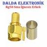 Rg58 Sma İğnesiz Erkek Sıkmalı Konnektör