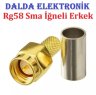 RG58 Sma Sıkma Erkek Konnektör