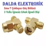 Sma T Konnektör 3 Yollu İğnesiz Erkek İğneli Dişi