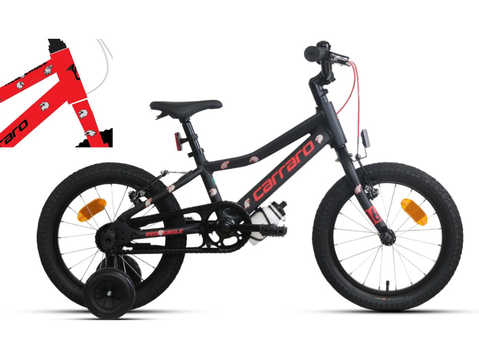 CARRARO 16" RED EAGLE MAT SİYAH-KIRMIZI