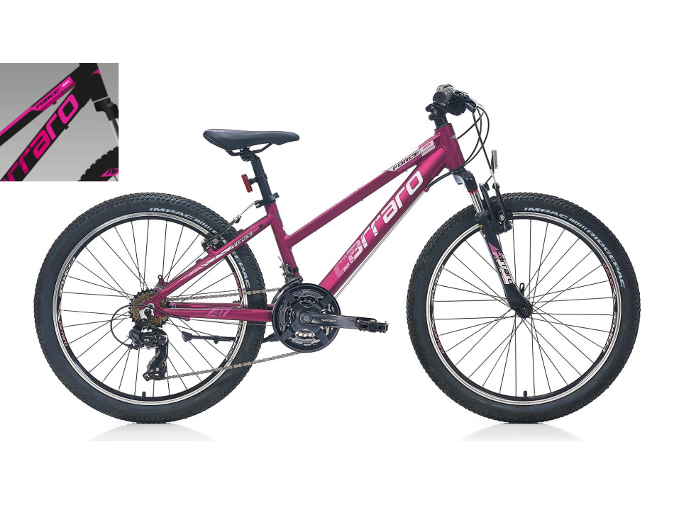 CARRARO 24" FORCE 401 21V. MAT SİYAH-FUŞYA