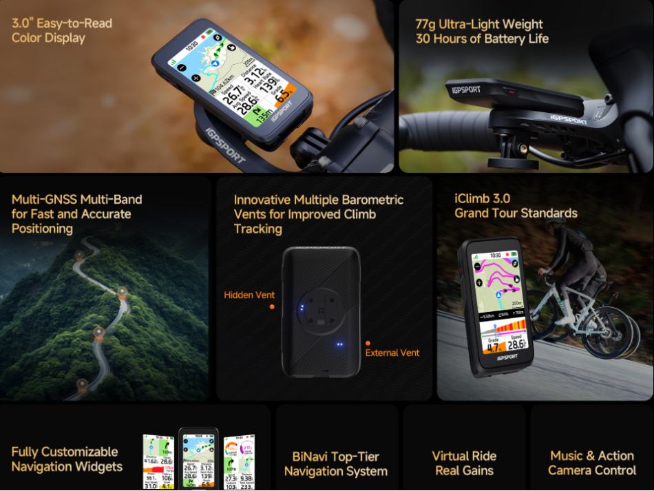 IGPSPORT GPS YOL BİLGİSAYARI BINAVI AIR