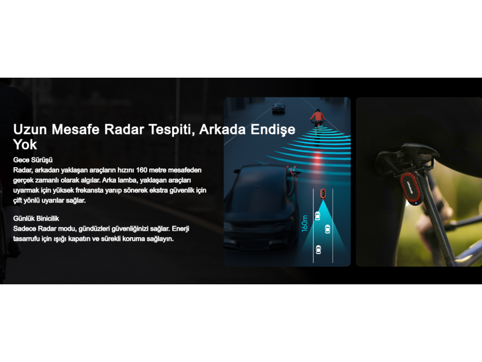 IGPSPORT SR MINI SMART RADAR ARKA LAMBASI