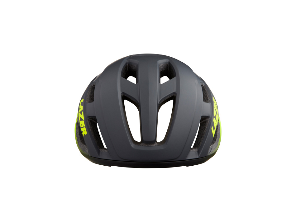 LAZER KASK STRADA MAT KOYU GRİ FLASH SARI L