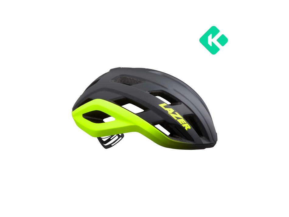 LAZER KASK STRADA MAT KOYU GRİ FLASH SARI L