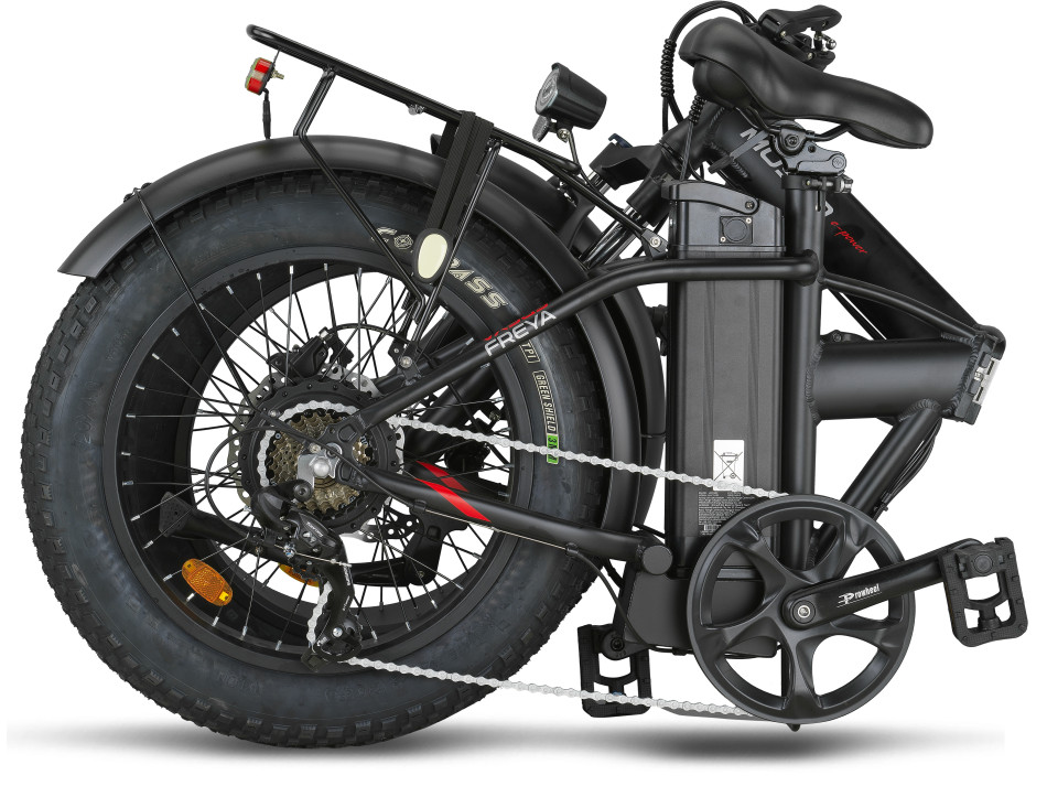 MOSSO 20" FREYA E-BIKE 7V HYD MAT SİYAH/KIRMIZI