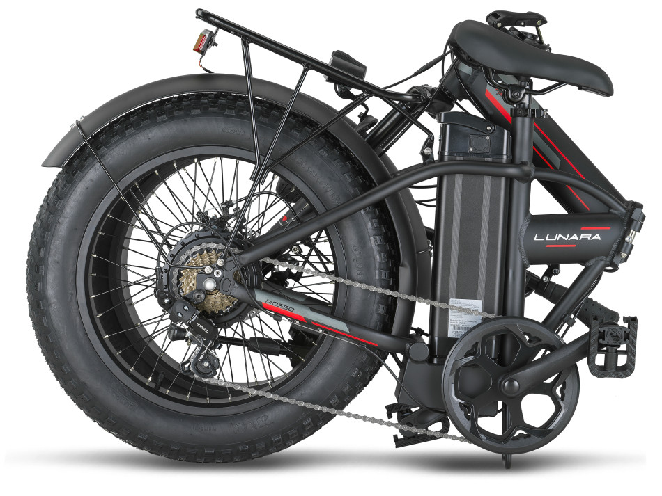 MOSSO 20" LUNARA E-BIKE 7V MD SİYAH/KIRMIZI