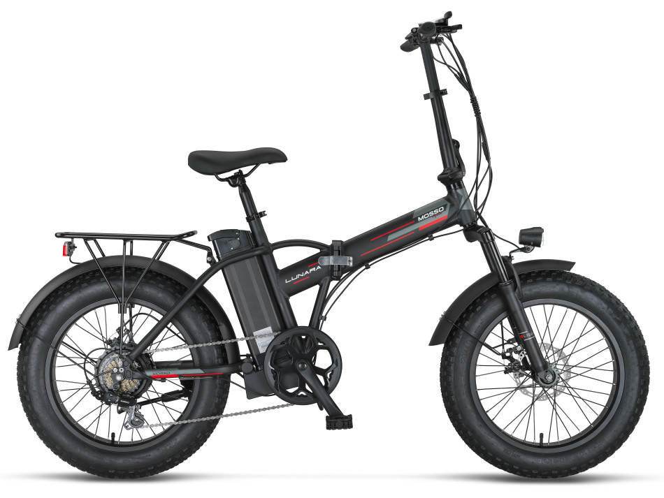 MOSSO 20" LUNARA E-BIKE 7V MD SİYAH/KIRMIZI