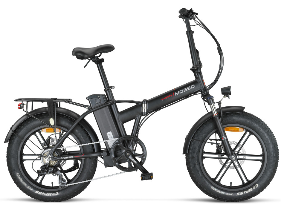 MOSSO 20" MAGNERA E-BIKE 7V HYD MAT SİYAH/KIRMIZI