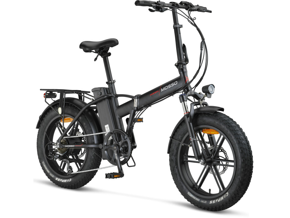 MOSSO 20" MAGNERA E-BIKE 7V HYD MAT SİYAH/KIRMIZI