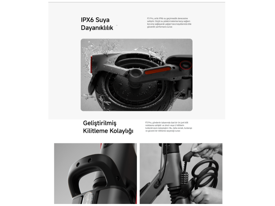 SEGWAY F3 PRO ELEKTRİKLİ SCOOTER
