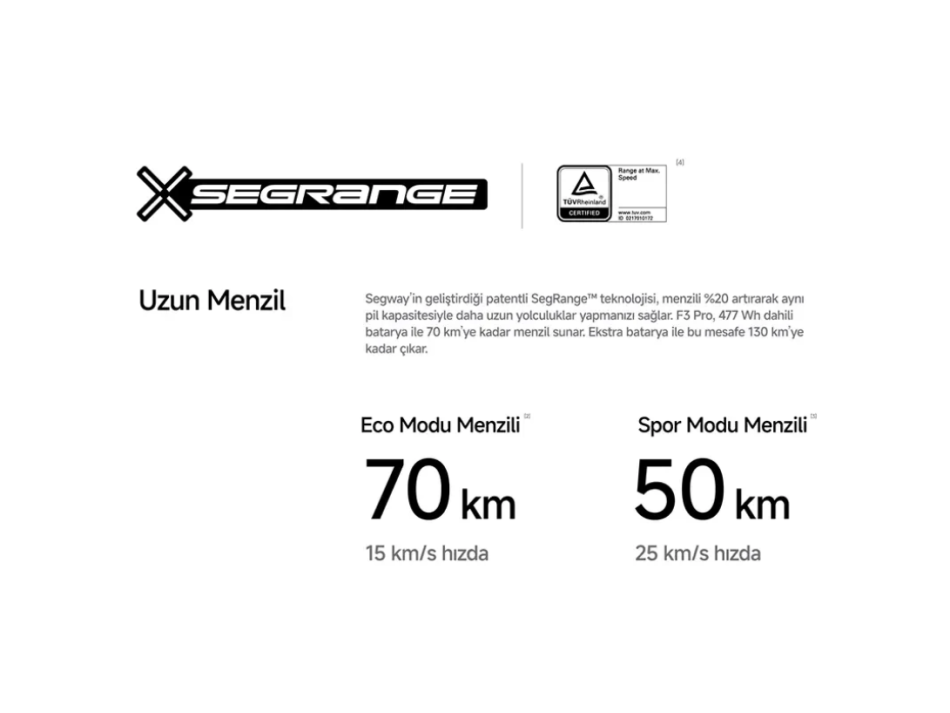 SEGWAY F3 PRO ELEKTRİKLİ SCOOTER