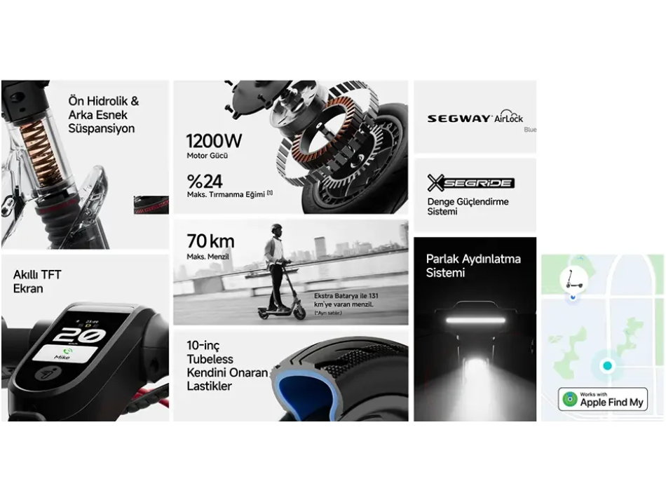 SEGWAY F3 PRO ELEKTRİKLİ SCOOTER
